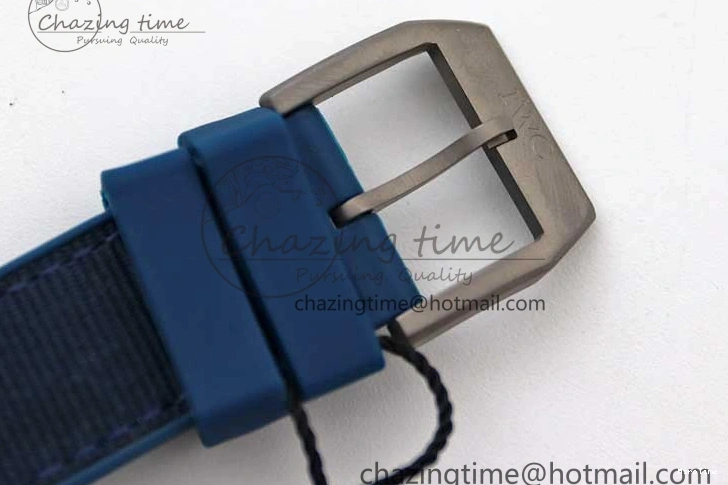 MIROTIME 1230 BestValue Mark XVIII IW328101 Black Ceramic M+F 1:1 Best Edition Blue Dial on Blue Nylon Strap A 7058